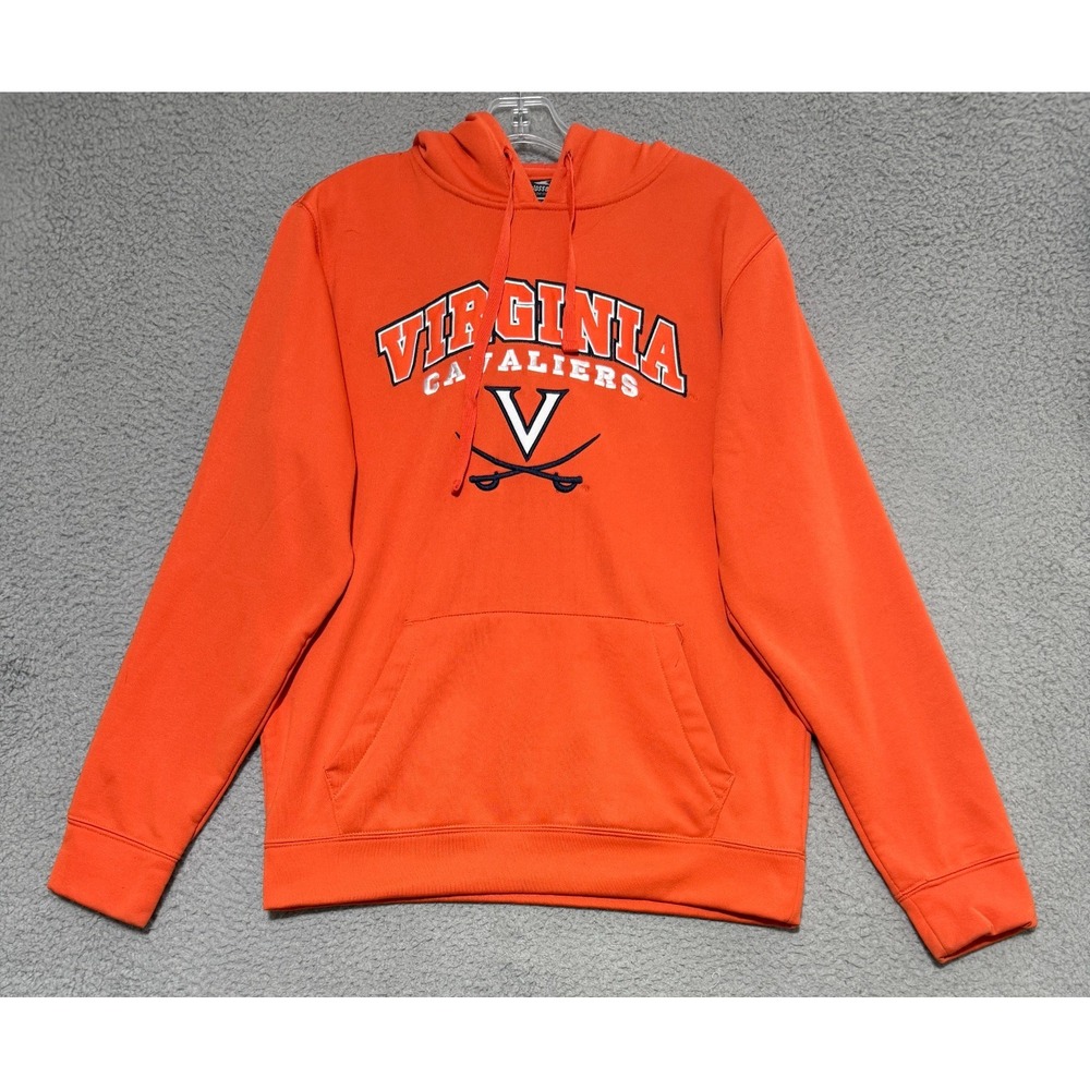 Colosseum UVA Virginia Cavaliers Fleece Lined Hoodie Mens Medium Orange
